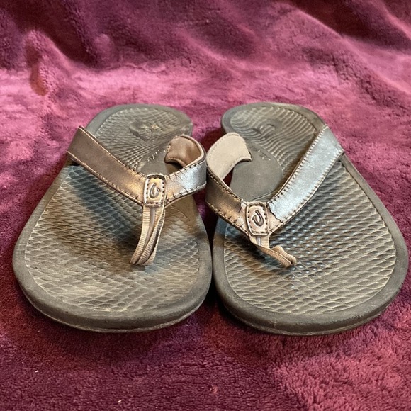 OluKai Gray Pebble Sole Flip Flops main image 5